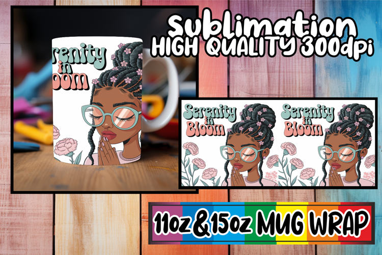 Colorful days sublimation print wrap, Praying Woman