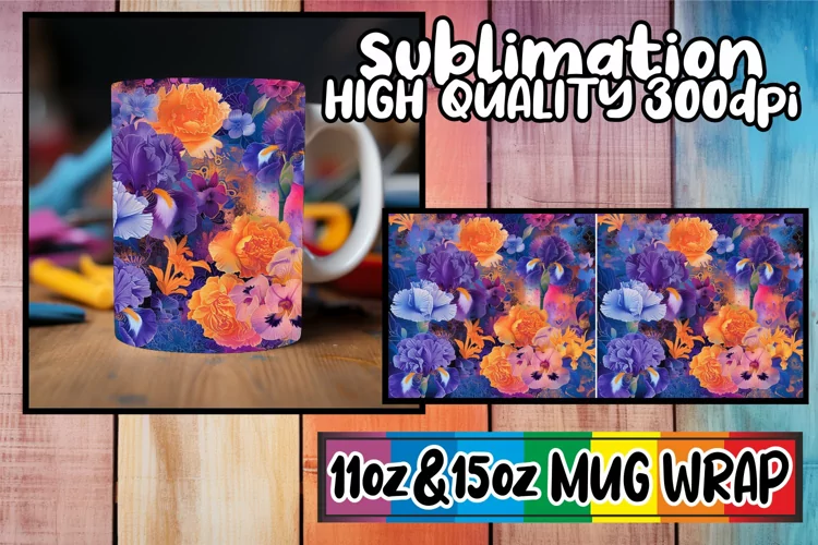 Vibrant Spring Bouquet Mug Wrap 11oz/15oz