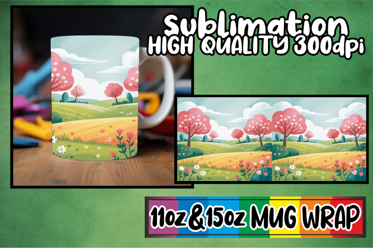 Radiant moments sublimation mug wrap, Spring