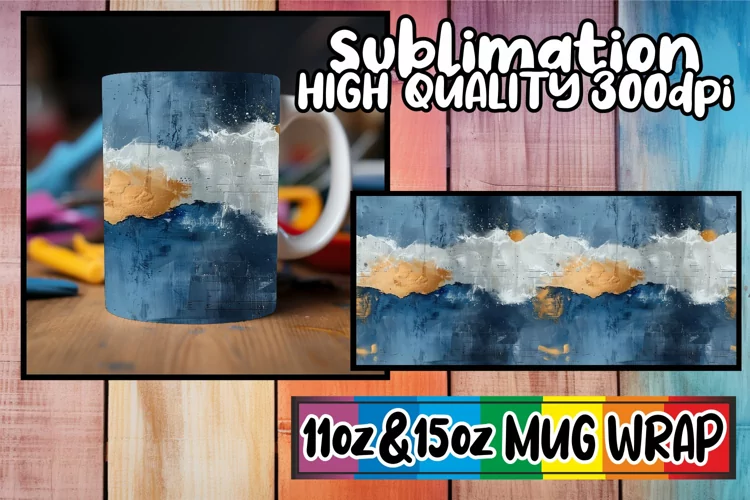 Graffiti Mug Wrap for Sublimation Spring Pattern