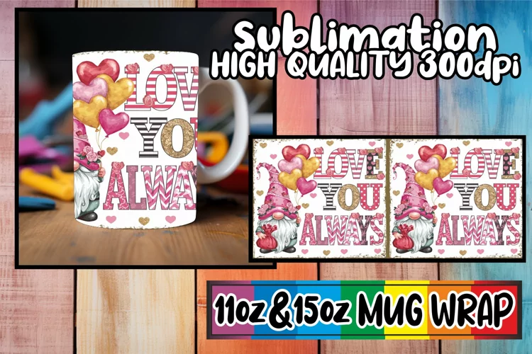 Radiant moments sublimation 11oz 15oz mug wrap, Valenines