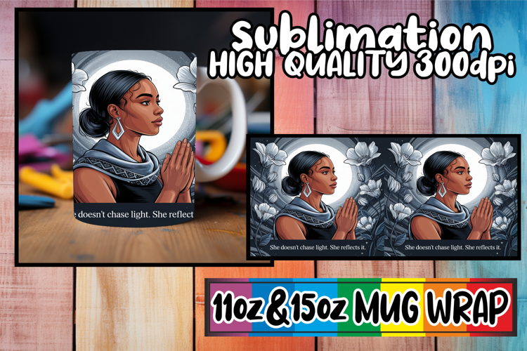 Heartwarming days sublimation print wrap, Praying Woman