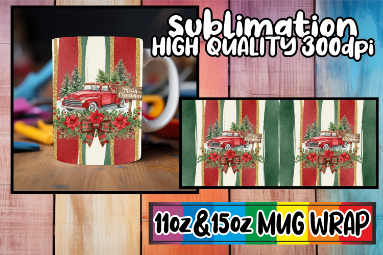 Magical sunsets sublimation print wrap, Christmas