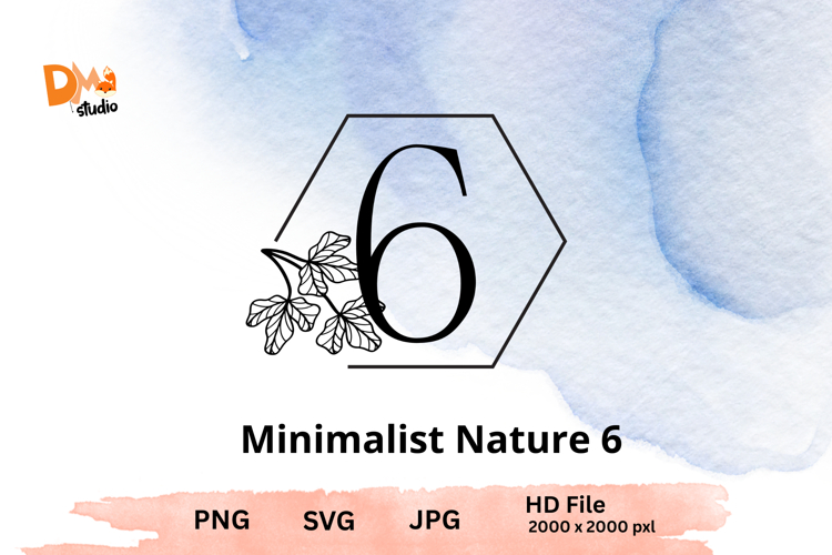 Minimalist Nature Monogram - Elegant Botanical Letter Design