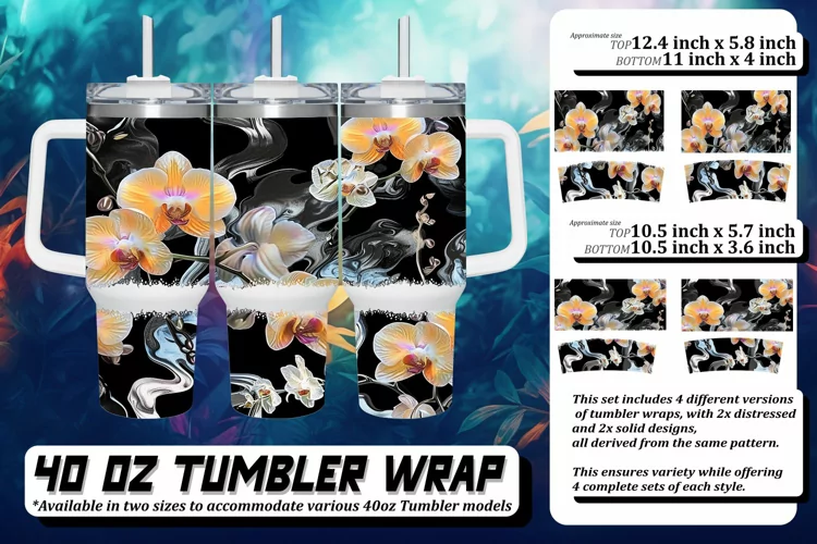 Vibrant Spring Blossom Tumbler Design 40oz