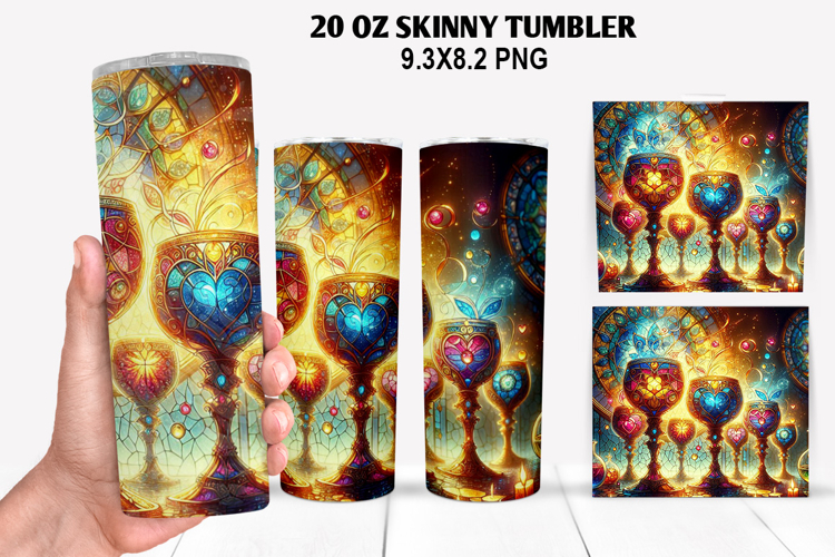 Valentine Skinny Tumbler 20oz Wrap Design, Valentine Tumbler