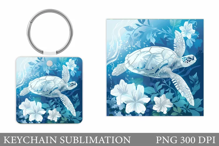 Turtle Keychain Sublimation. Sea Turtle Sublimation