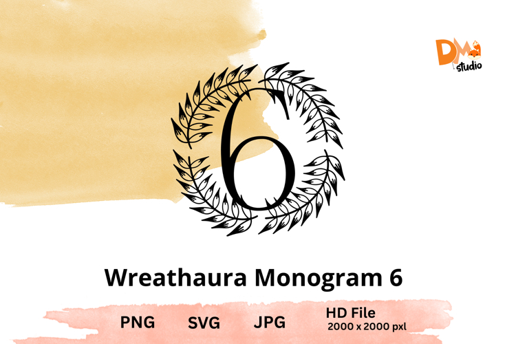 Wreath Monogram SVGs Image 17