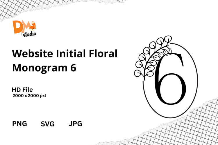 Website Initial Floral Monogram
