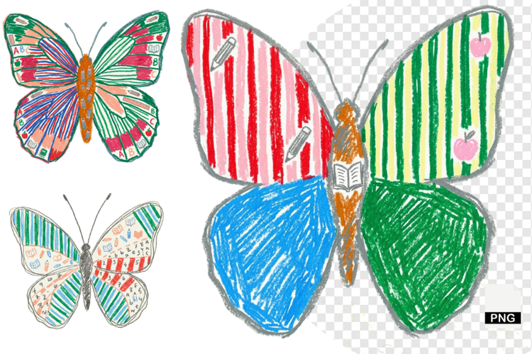 Back To School Butterfly Clipart