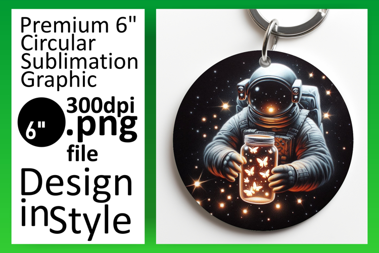 Lovely Round Design Car Coaster Artwork , Astronaut