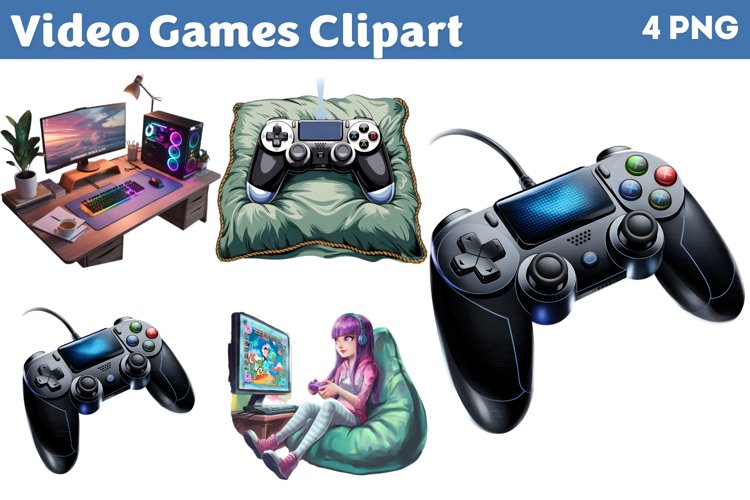 Video Games Clipart PNG example image 1
