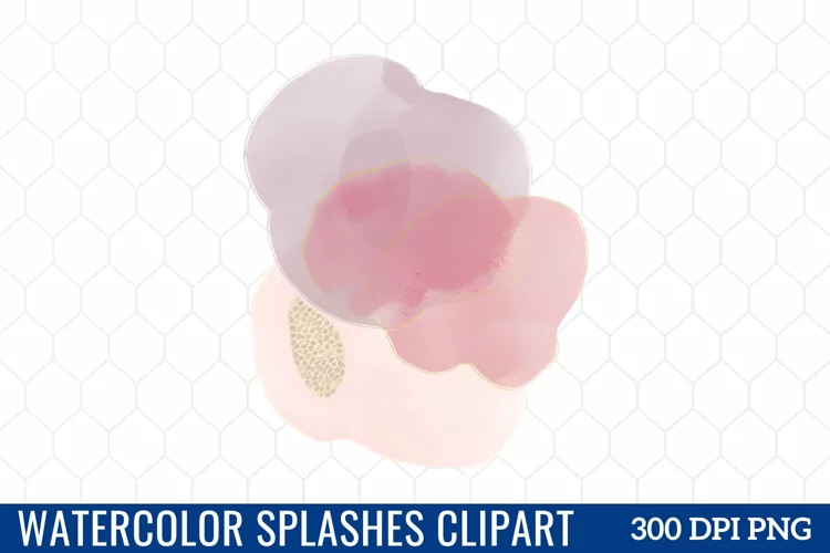 Watercolor Splashes Clipart