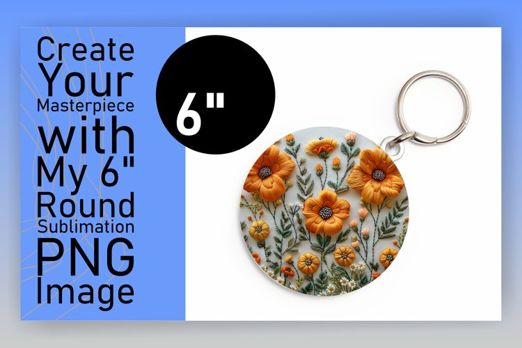 Elegant Floral Keychain Design
