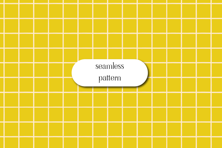 Yellow Minimal Grid Seamless Check Pattern Design