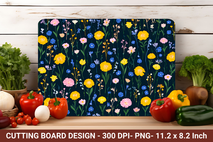 Flower Meadow Cutting Board | Cutting Board Png