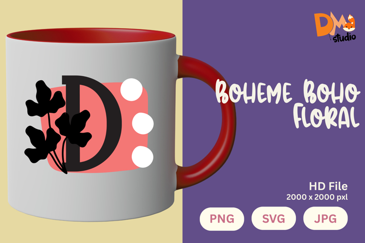 Boho Floral Svg Image 19