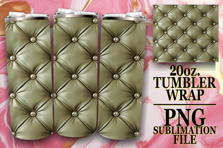 Quilted Puff Design Tumbler Sublimation