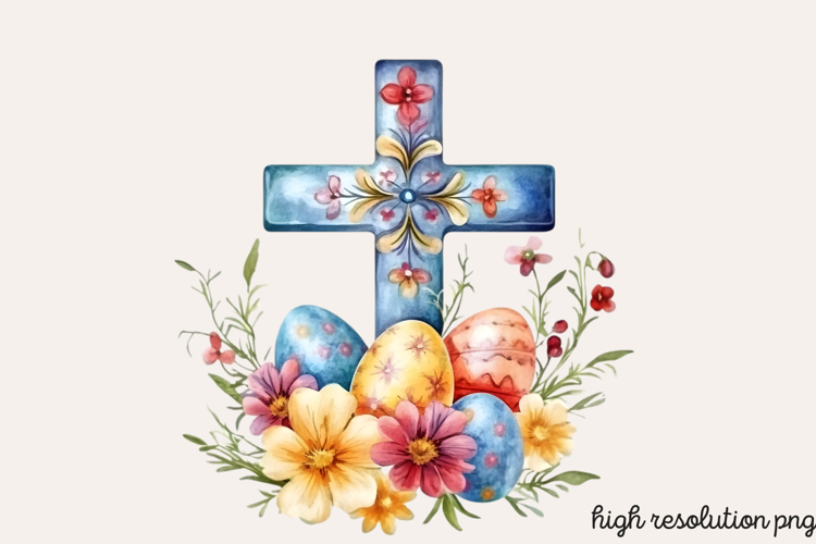 Easter Cross Clipart Image 13