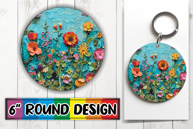 Spring Flowers Keychain PNG