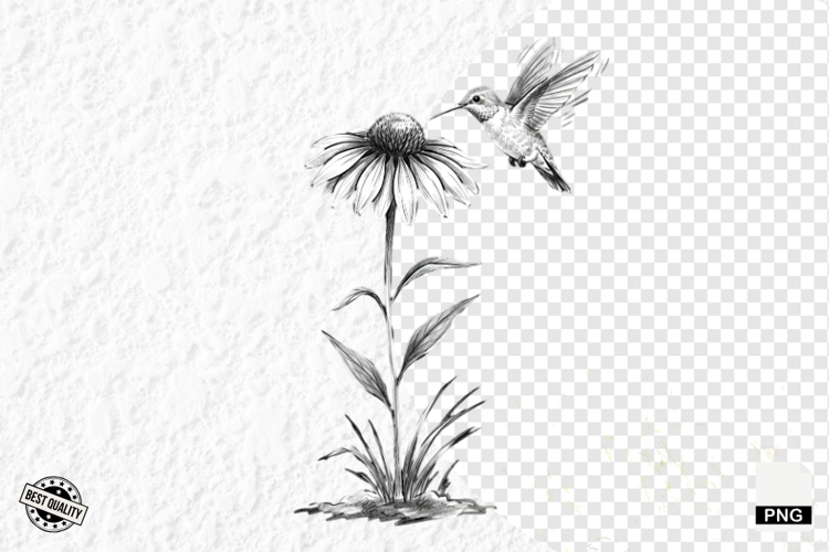 Black And White Summer Clipart Image 6