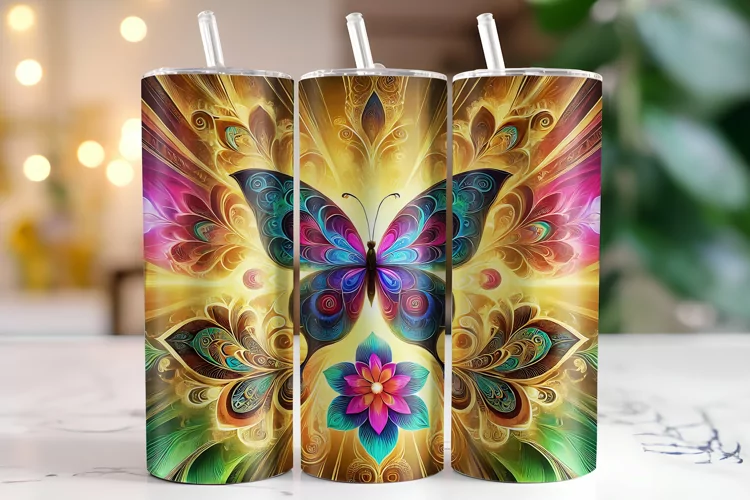 Butterflies Tumbler Wrap | Sublimation | Tumblers