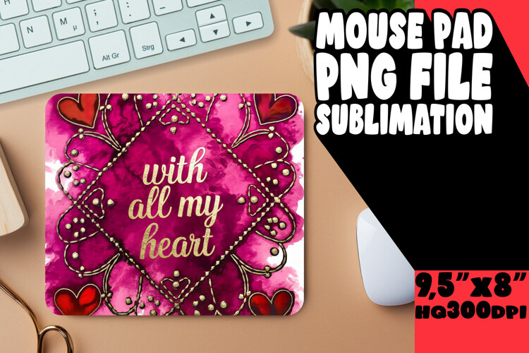 ENCHANTED desk pad Sublimation Style, Love example image 1
