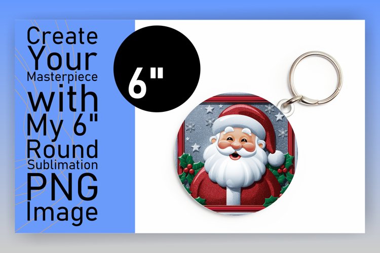 Sophisticated Round Design for Sublimation , 3D Xmas