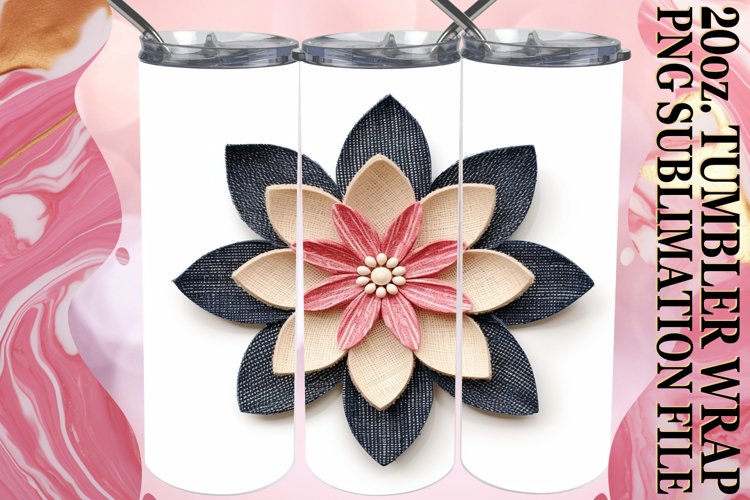 3D Blooming Beauty Tumbler Wrap 20oz example image 1