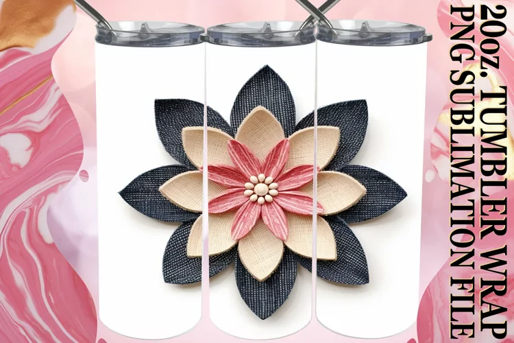 3D Blooming Beauty Tumbler Wrap 20oz