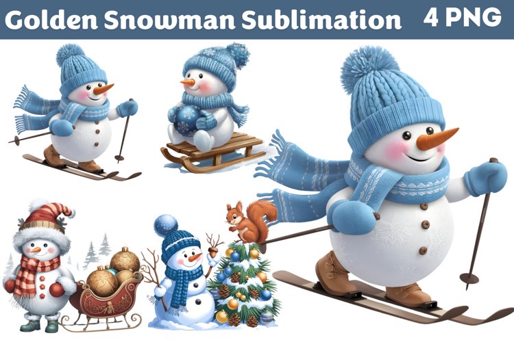 Christmas Snowman Clipart Image 5