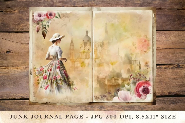 Printable Junk Journal Pages victorian woman 7