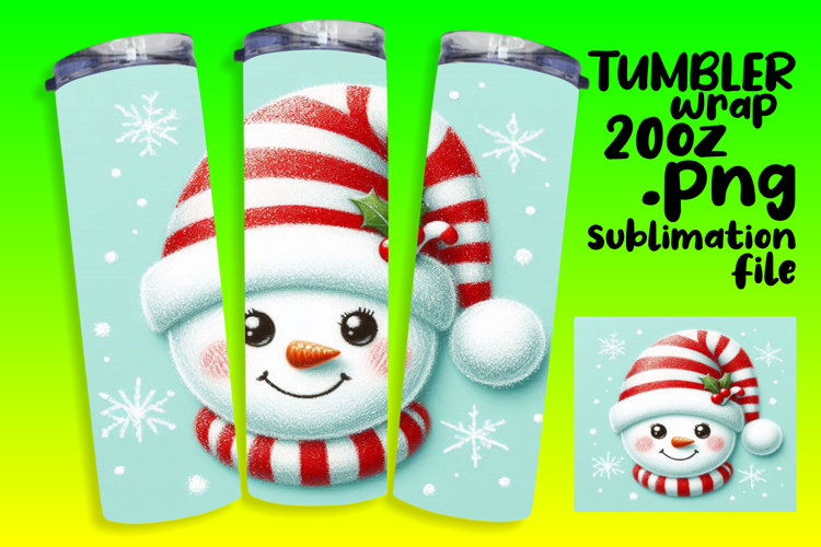 BEAUTIFUL PNG for 20oz Tumbler , Snowman