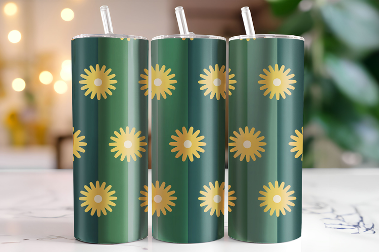 Floral Pattern Tumbler Wrap | Sublimation | Tumblers