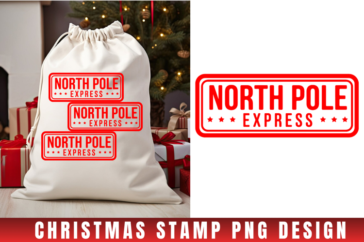 Christmas Stamp Clipart, Christmas Retro sublimation PNG