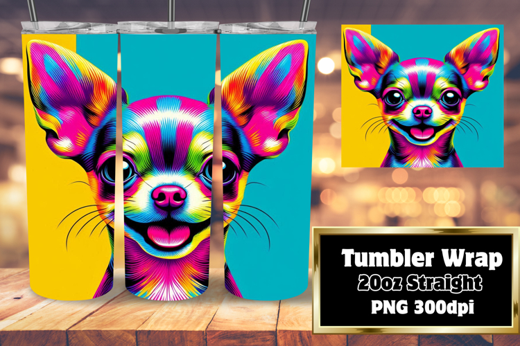 BEAUTY 20oz Tumbler Template for DIY , Dog
