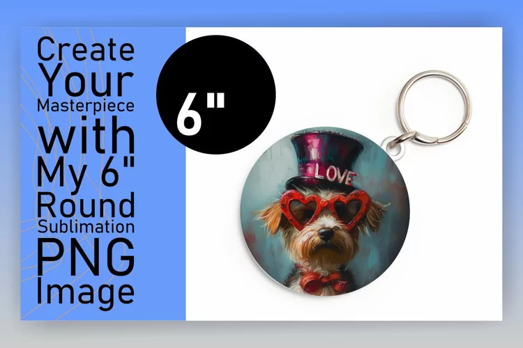 Heartwarming Canine Keychain Art