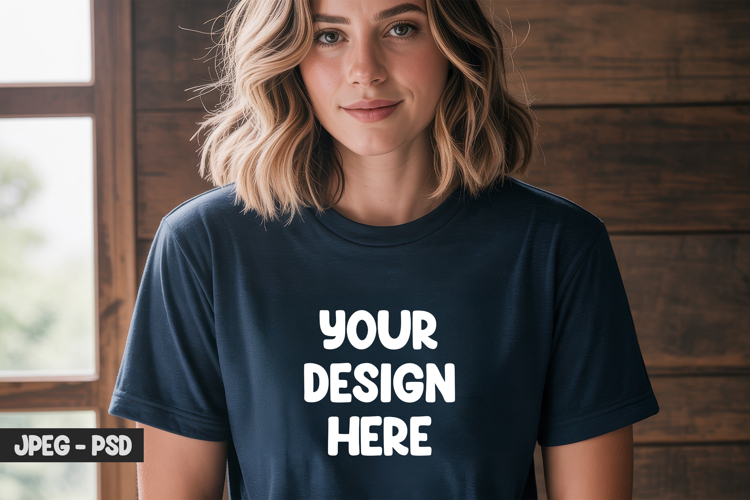 Quote T-Shirt PSD Mockup Cozy Vibes