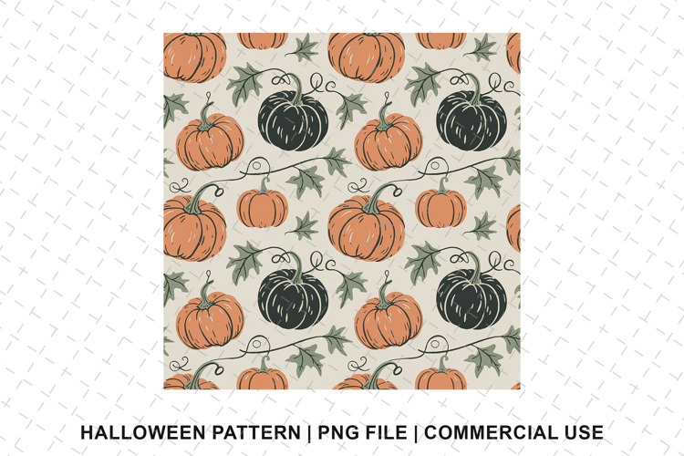 Halloween Pumpkin Pattern Png | Sublimation | Digital Paper