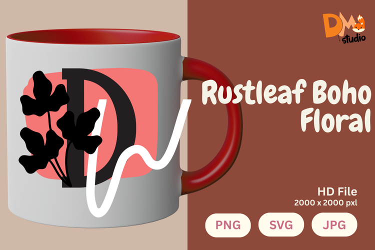 Rustleaf Boho Floral Monogram