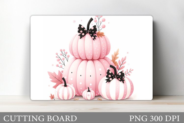 Pink Pumpkin Cutting Board. Pumpkin Kitchen Cutting Board