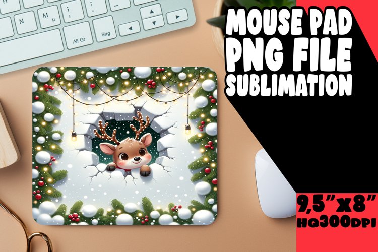 Fun with 3D Hole in Wall Mousepad example image 1