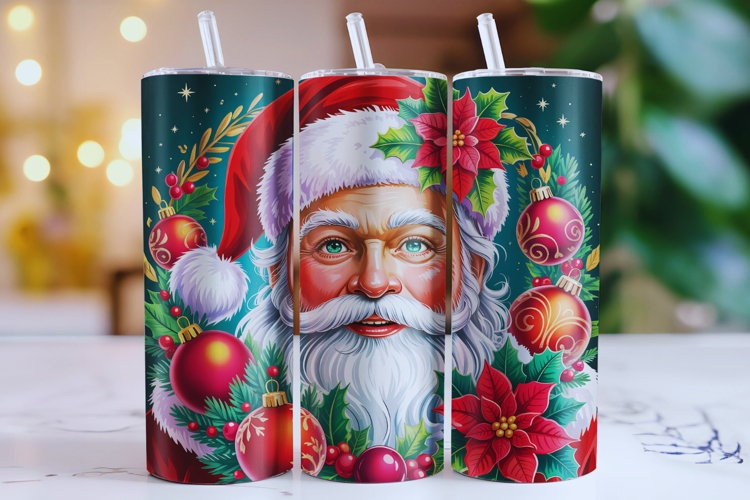 Merry Christmas Santa Tumbler Wrap | Christmas Wrap