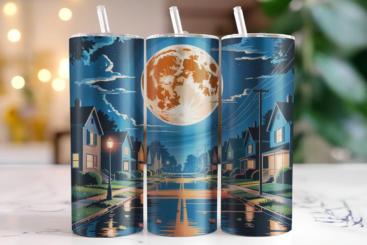 Moon Tumbler Wrap | Sublimation | Tumblers