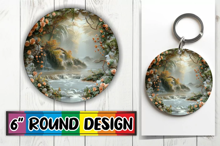 Serene Circle Keychain Selection