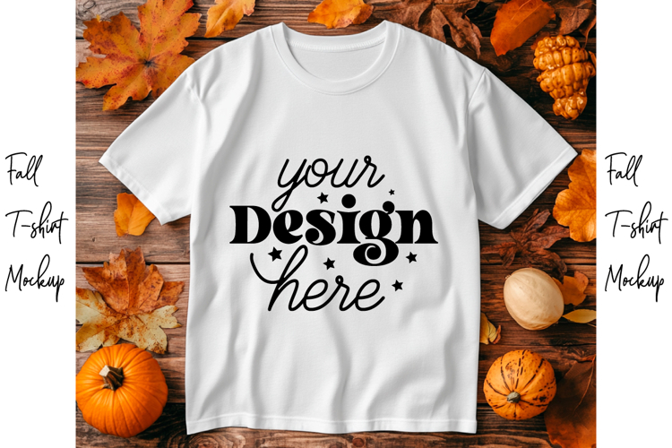 Fall t-shirt mockup, Fall mockup