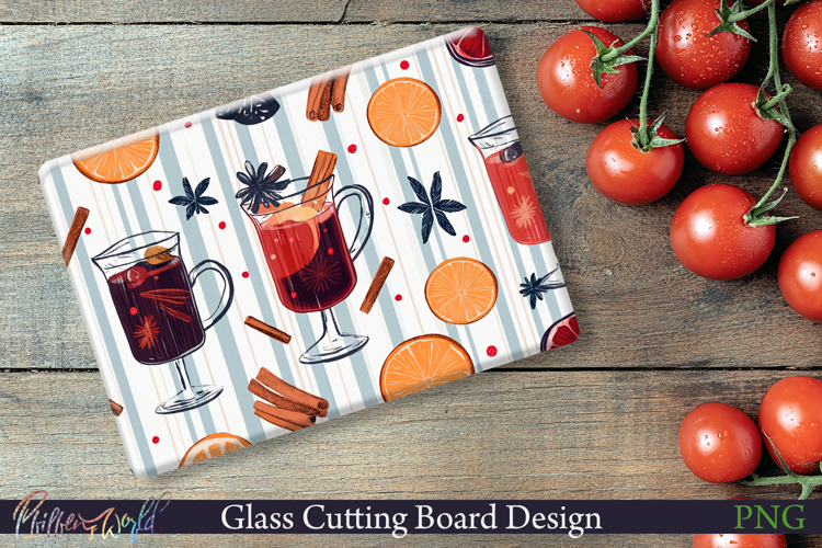 Cutting Board Design | Stripes | mulled wine