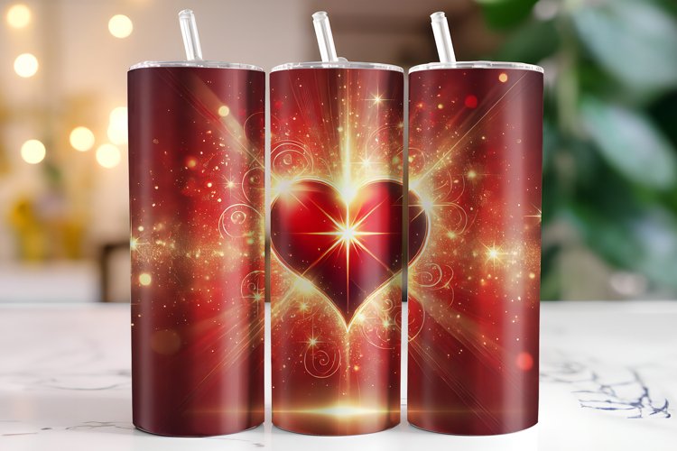 Hearts Tumbler Wrap | Sublimation | Tumblers example image 1