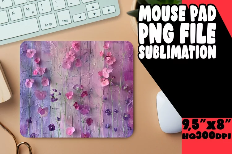 Vibrant Blossom Desk Mat - Sleek Design