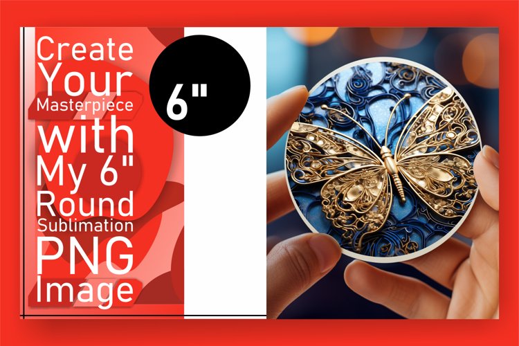 Keychain Charm: 3D Butterfly Sublimation Art example image 1